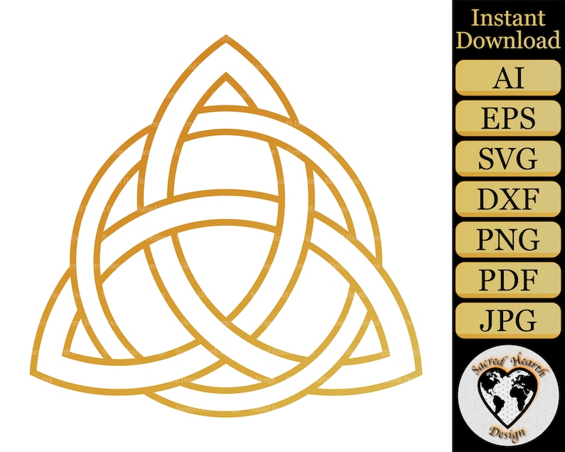 Triquetra SVG Celtic Knot SVG Irish SVG Sacred geometry svg spiritual svg svg cut files ai eps svg dxf pdf png jpg