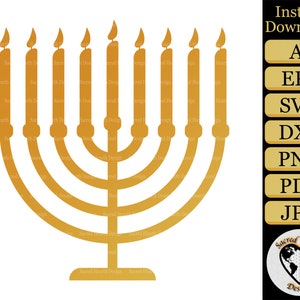Menorah SVG cut file / Hanukkah clip art / hanukkah svg / jewish svg / chanukah svg / menorah clipart / hanukkah clipart