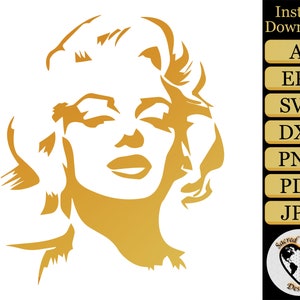 Marilyn Monroe SVG / Marilyn Monroe PNG / Marilyn Monroe DXF / Marilyn Monroe Clipart / Celebrity svg / celebrity clipart / cricut files