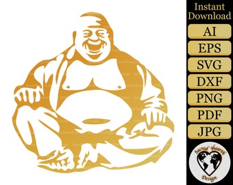 Laughing buddha svg / spiritual svg / yoga svg / namaste svg / buddha png / meditation svg / buddha clipart / zen svg / svg cut files