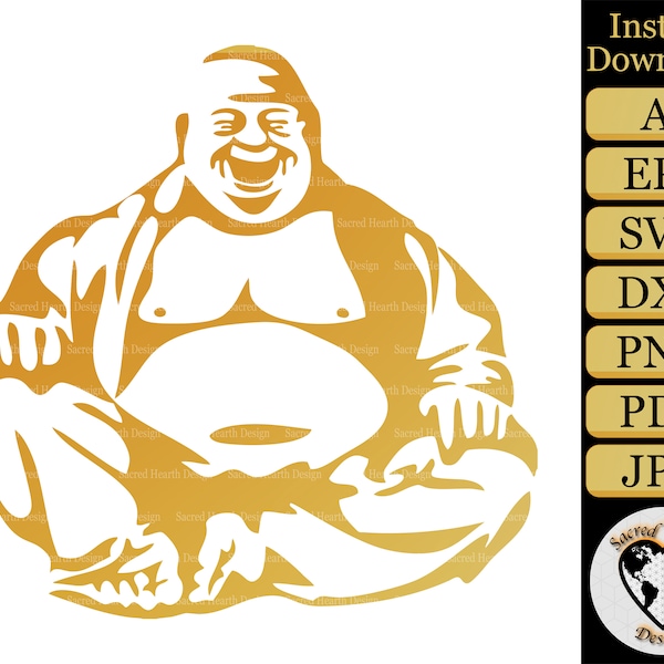 Laughing buddha svg / spiritual svg / yoga svg / namaste svg / buddha png / meditation svg / buddha clipart / zen svg / svg cut files