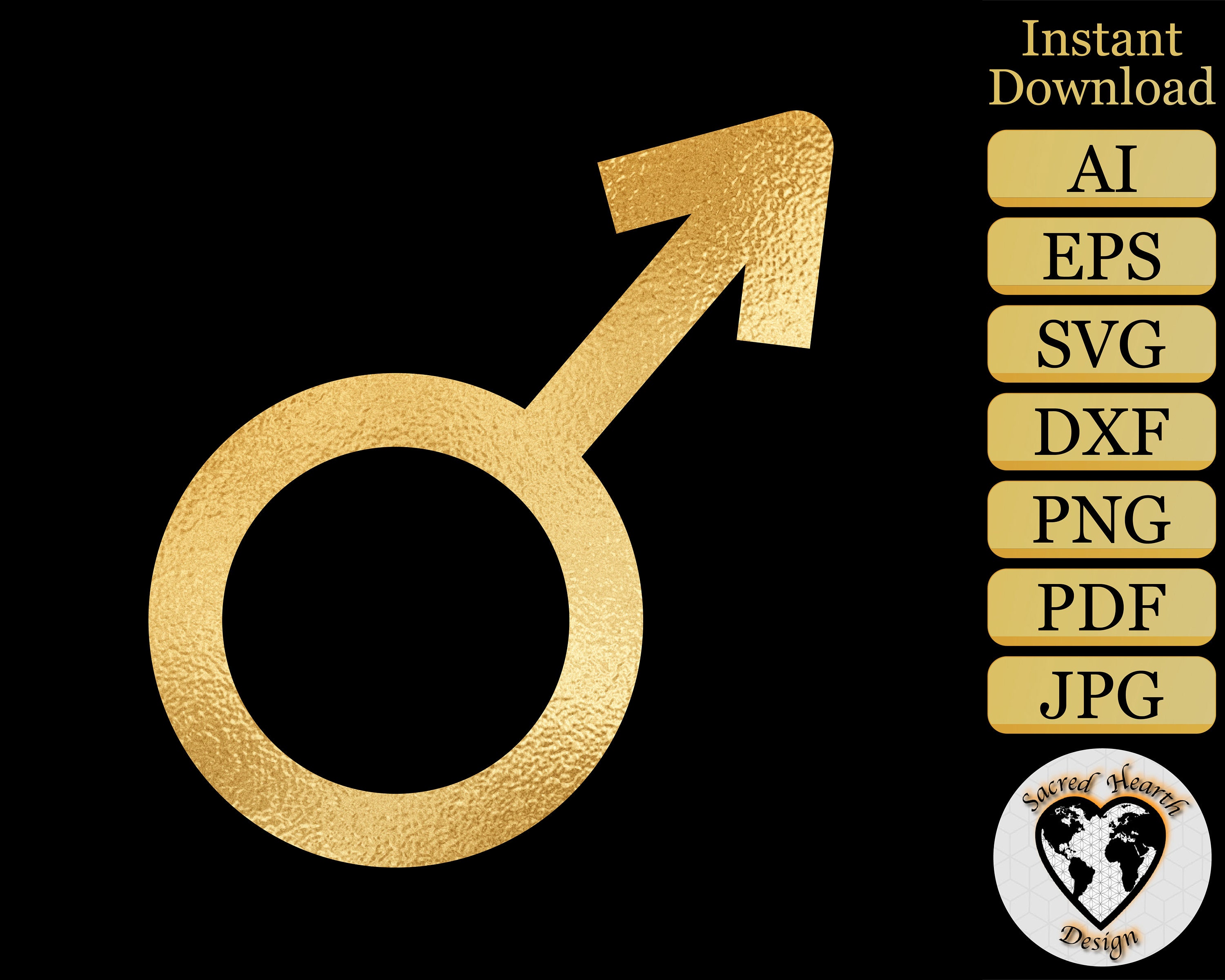 Mars Symbol SVG / Apothecary / Occult / Alchemy Symbols / Etsy