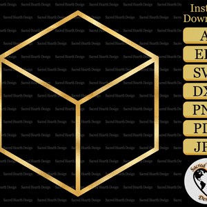 Cube SVG / Platonic Solids SVG / Sacred Geometry SVG / Geometric svg / spiritual svg / sacred geometry dxf / sacred geometry clipart