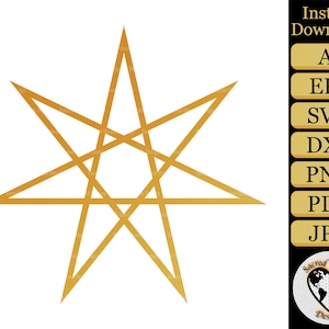 Elven Star SVG cut file / Heptagram svg / Sacred Geometry svg / svg files for cricut / digital download / spiritual svg / silhouette
