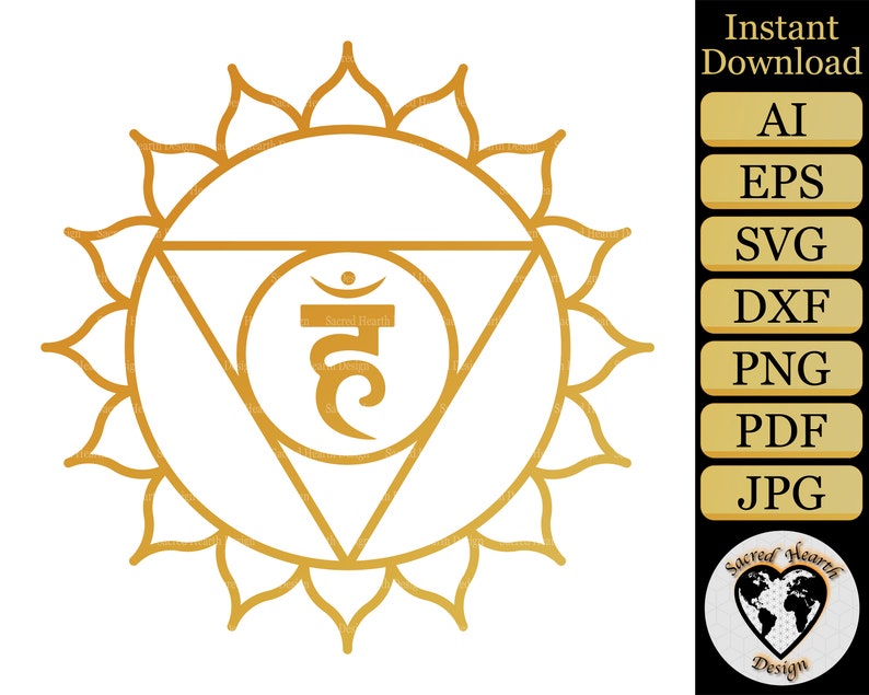 Throat Chakra SVG / Vishuddha Svg / Sacred Geometry Svg / Etsy