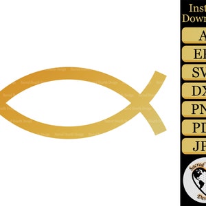 Christian Fish SVG cut file / Jesus fish svg / religious svg / faith svg / christian svg / cross svg / jesus svg / blessed svg / church svg