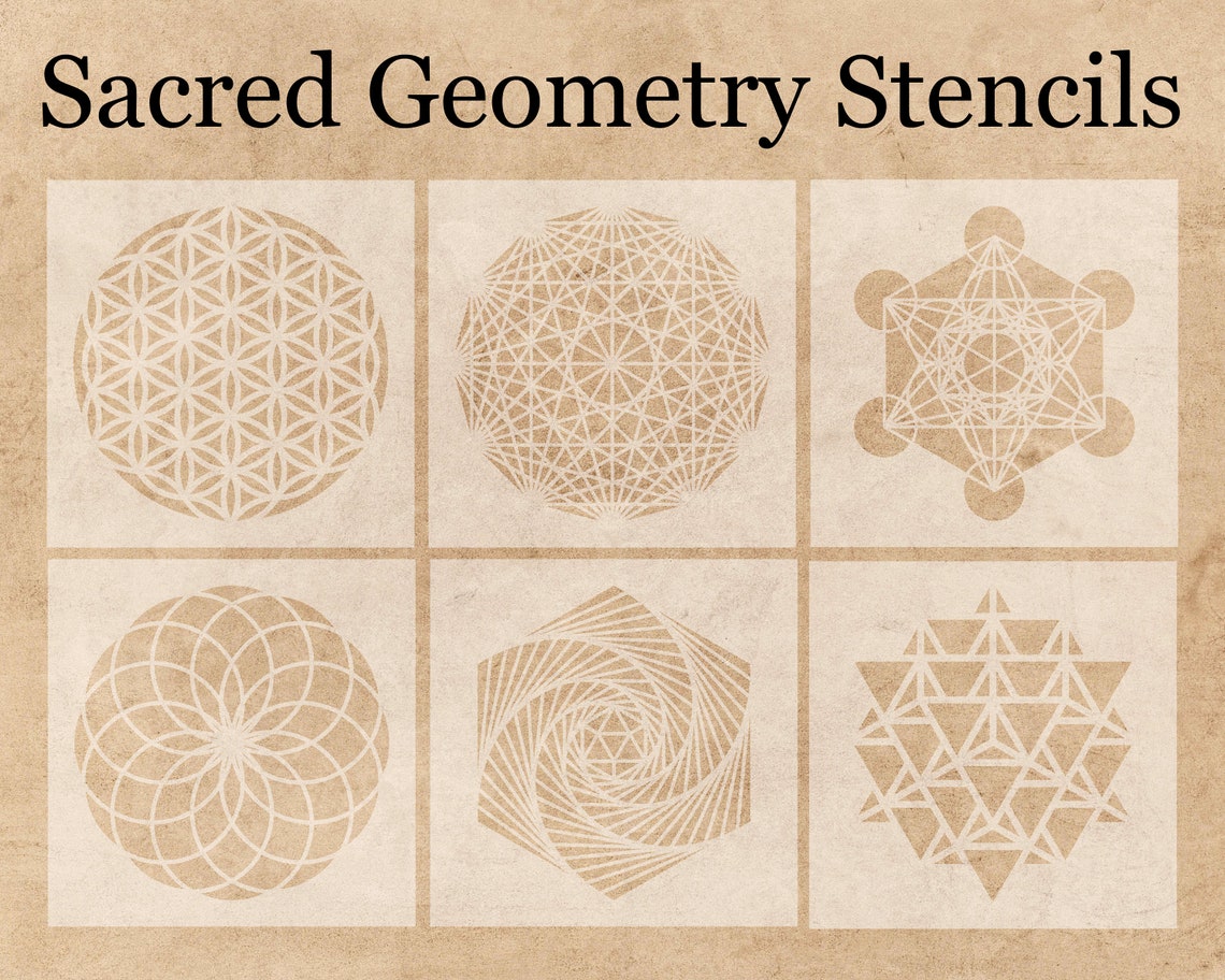 6 Sacred Geometry Stencils / Stencil Set / Stencil Bundle / Etsy
