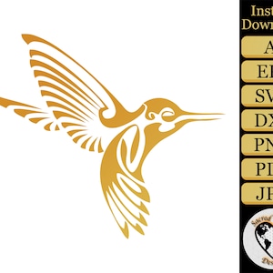 Colibrí tribal SVG / Colibrí png / Colibrí clipart / animal svg / animal png / animal clipart / svg archivos para cricut
