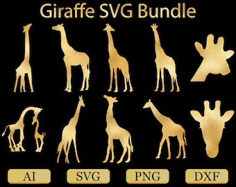 Giraffe SVG Bundle /Giraffe Clipart / Giraffe PNG / Giraffe Vector / giraffe cut files / giraffe silhouette / giraffe cricut / svg cut file