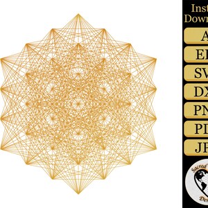 Sacred Connections Clip Art / Geometry SVG / Commercial Vector files / Printable cut files / Tattoo design