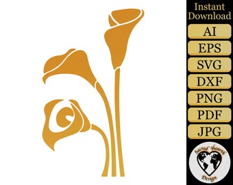 Calla Lily SVG / Calla Lily PNG / Calla Lily dxf / Calla Lily clipart / flower svg / flower clipart / flower png / svg files for cricut