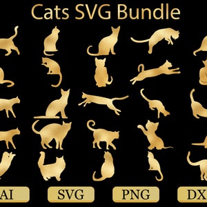 Cat SVG Bundle / Cat clipart / kitten svg / kitty svg / cat vector / cats svg bundle / cat clip art / cat png / svg cut files for cricut
