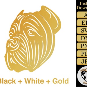 Mastiff Dog Face SVG | Mastiff Dog Face PNG | Mastiff Dog Face Clipart | Animal svg | Animal png | Animal Clipart | SVG files for cricut