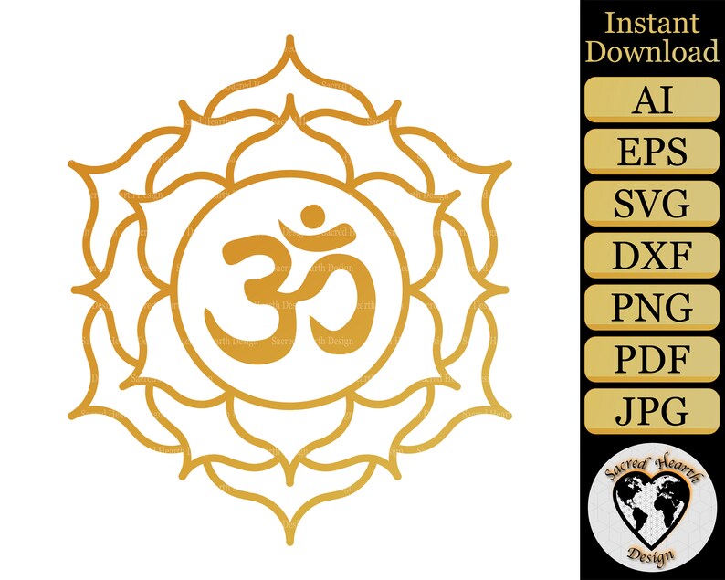 Download Crown Chakra Svg Sahaswara Svg Sacred Geometry Svg Etsy