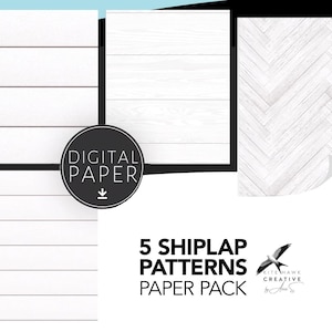 Shiplap Digital Paper, Farmhouse Wood Textures (Digital Download)