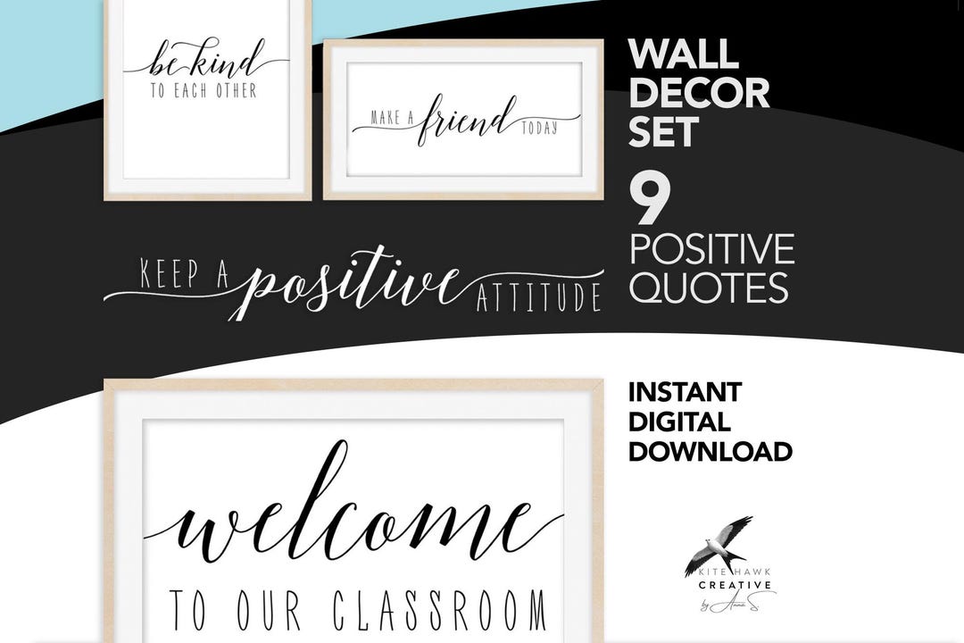 Classroom Decor Prints, Positive Quote Posters (digital Download) - Etsy