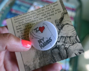 J’aime mes mains ensemble de 4 boutons pin-Back