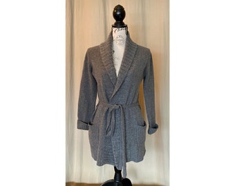 belted sweater jacket