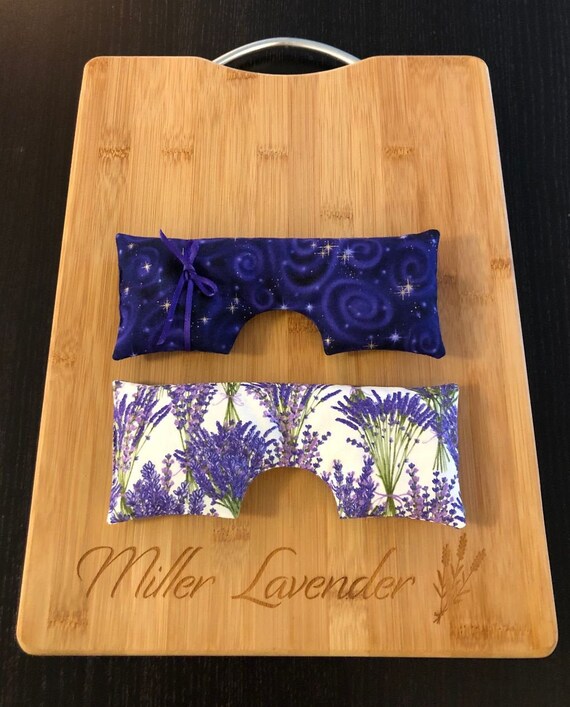 Lavender Aromatherapy Eye Mask in handmade handembossed Etsy
