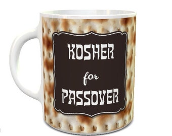 Passover Mug - Jewish Mug - Passover Gift - Kosher, Matzoh, Matza - Pesach Gift - Passover Present - Jewish Passover - Kasher - Pesachdik