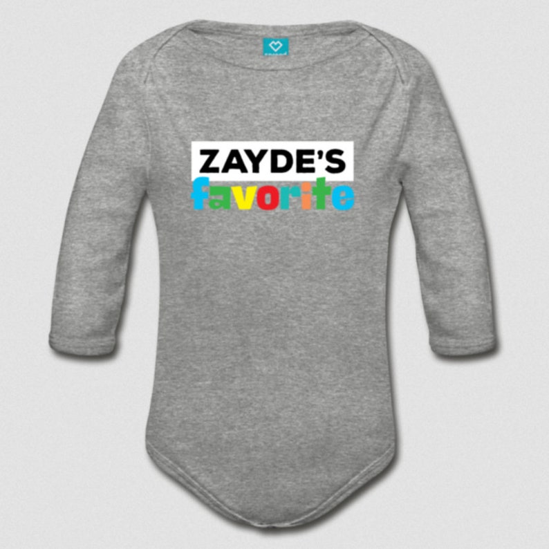 New Baby Gift Zaydes Favorite Jewish Grandchild Organic Cotton Long Sleeve Bodysuit