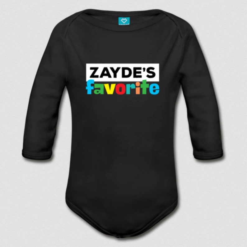 New Baby Gift Zaydes Favorite Jewish Grandchild Organic Cotton Long Sleeve Bodysuit