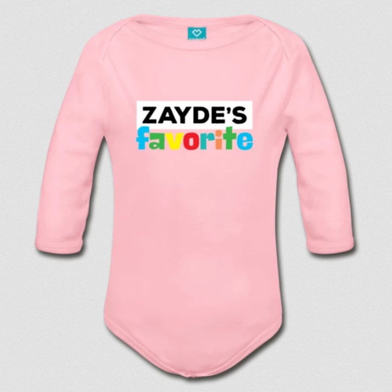 New Baby Gift Zaydes Favorite Jewish Grandchild Organic Cotton Long Sleeve Bodysuit