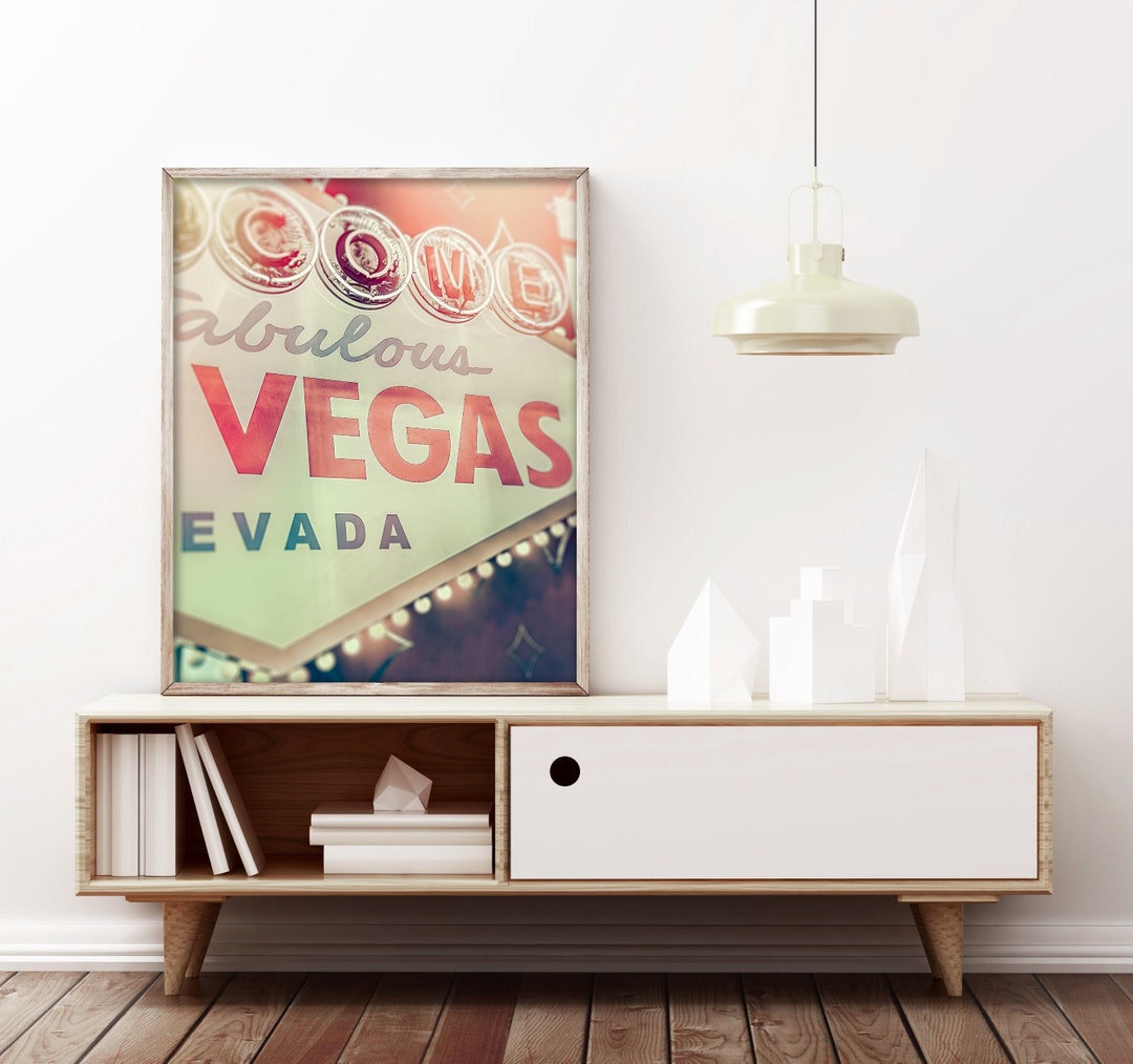 Las Vegas Print, Printable Las Vegas Art, Vintage Vegas Sign, Welcome ...