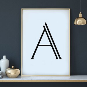 Printable Letter A | Letter Art Print | Initial Digital Wall Poster ...