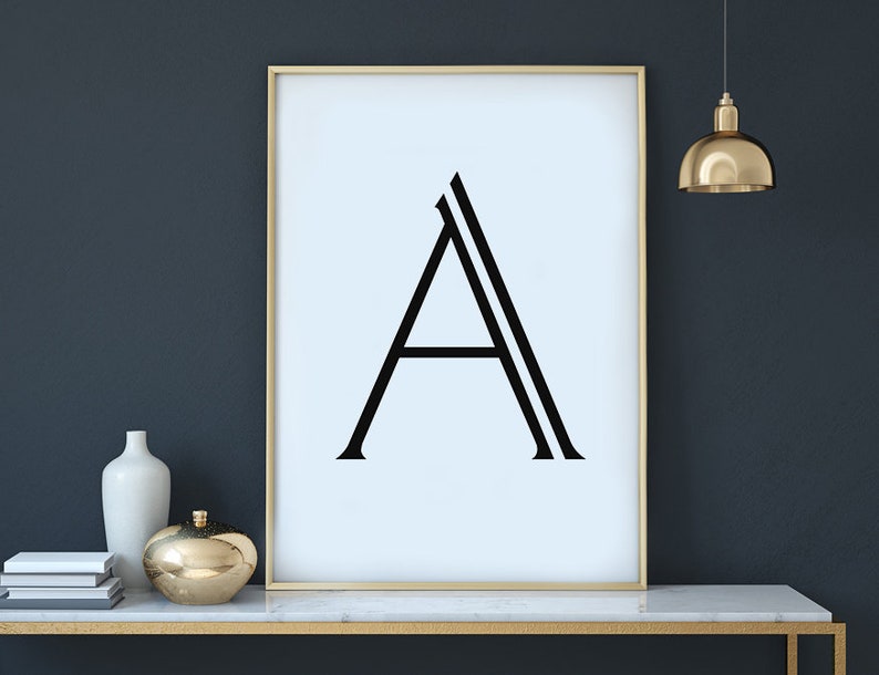 Printable Letter A Letter Art Print Initial Digital Wall Etsy