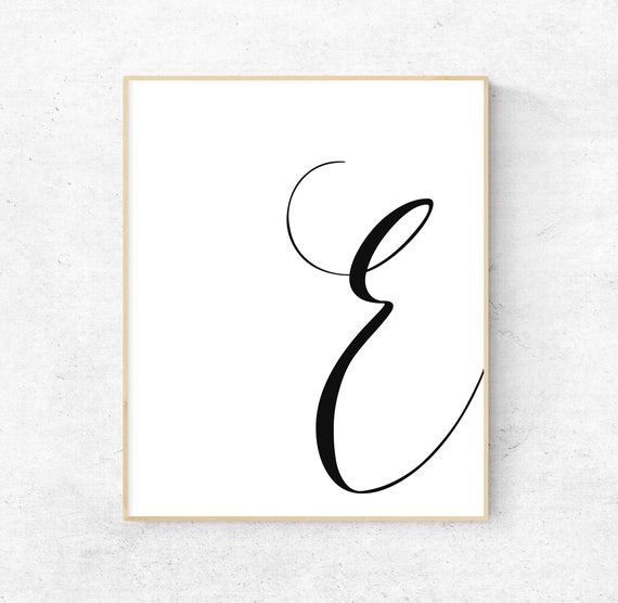 Letter E print