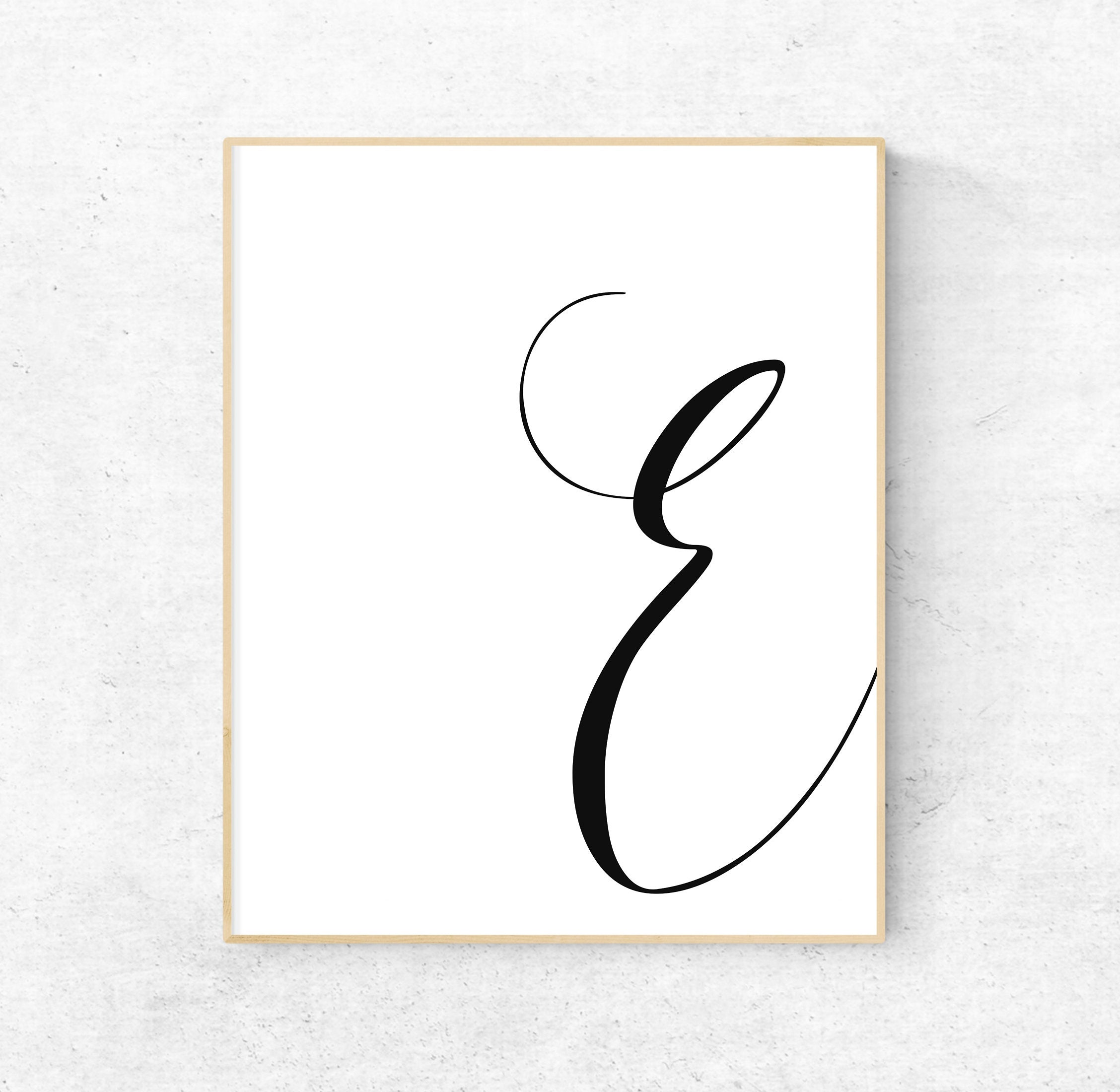 Wall Typography Art Print Monogram Printable Art Print Poster E E E Letter E Etsy Nursery Decor Letter - Wall Digital Initial Letter