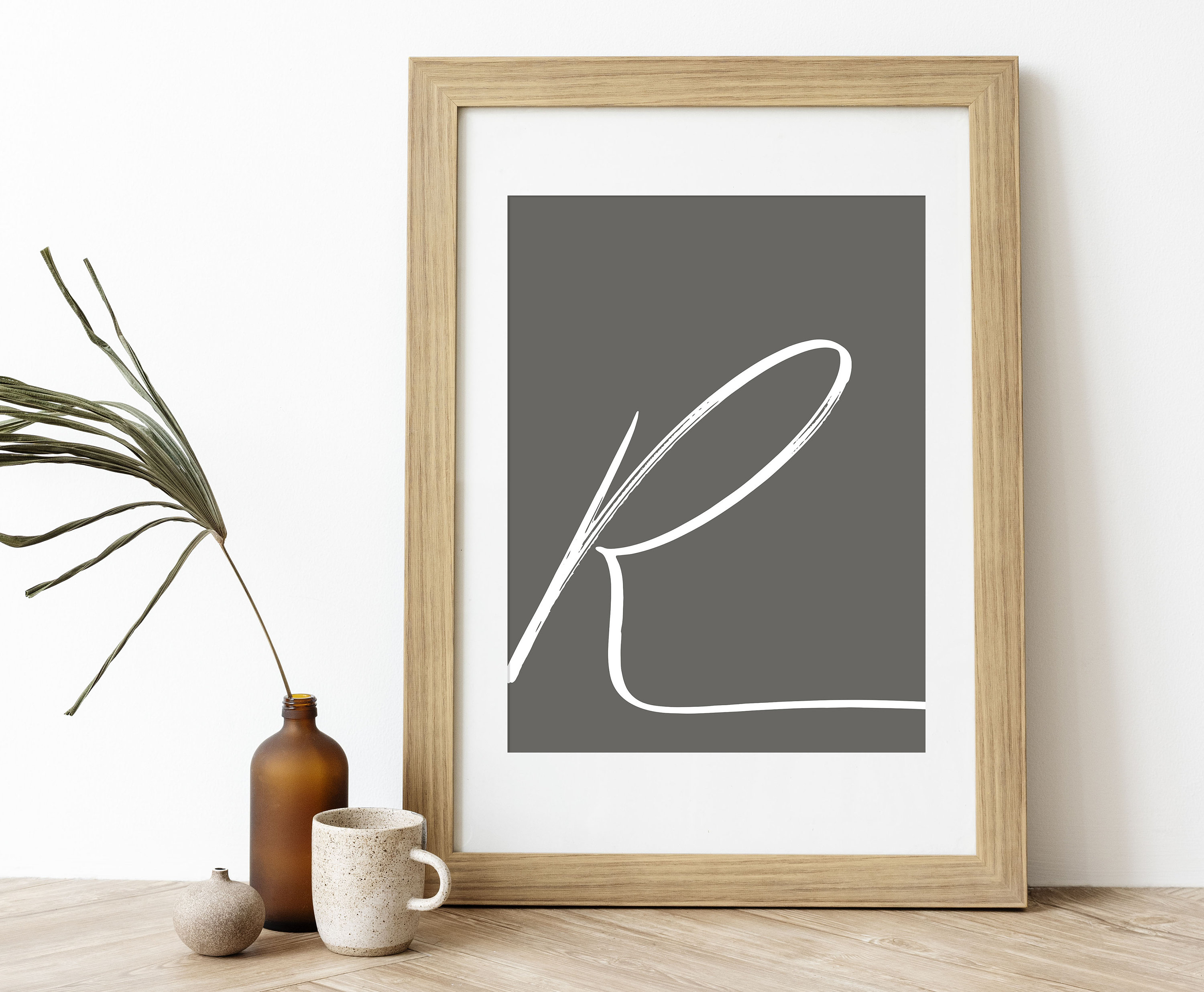 Printable Letter R Letter Art Print R Initial Digital Wall - Etsy