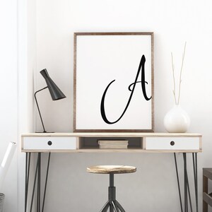 Printable Letter A Letter Art Print Initial Digital Wall - Etsy