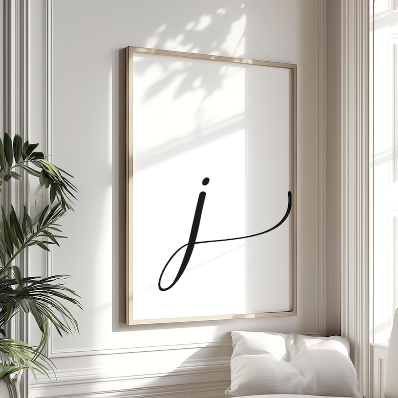 Letter J on white background.