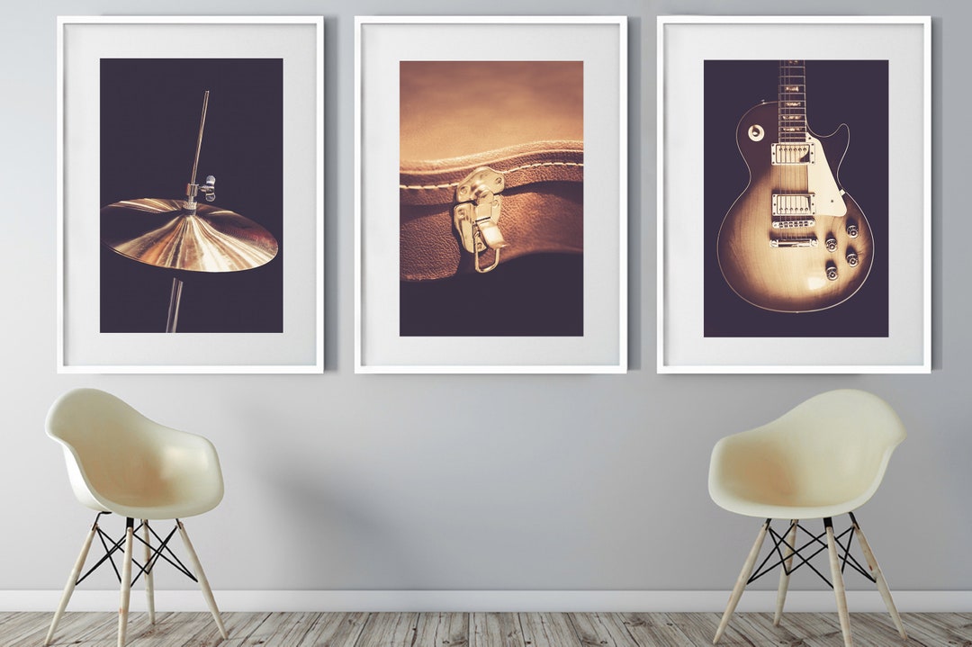 Music Print Set of 3 Printable Music Art Guitar Photography Etsy