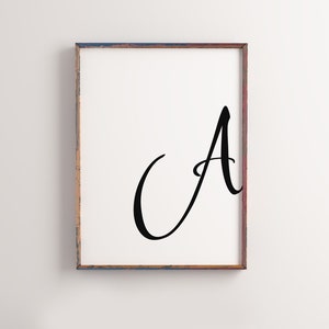 Printable Letter A Letter Art Print Initial Digital Wall Poster ...