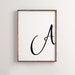 Printable Letter A Letter Art Print Initial Digital Wall - Etsy