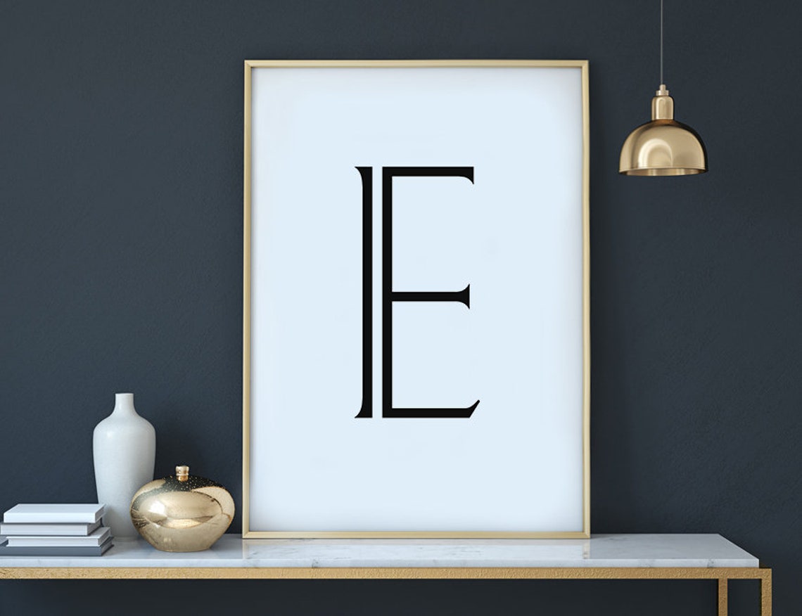 Printable Letter E Letter Art Print E Initial Digital Wall - Etsy