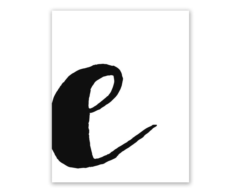 Printable Letter E Letter Art Print E Initial Digital | Etsy