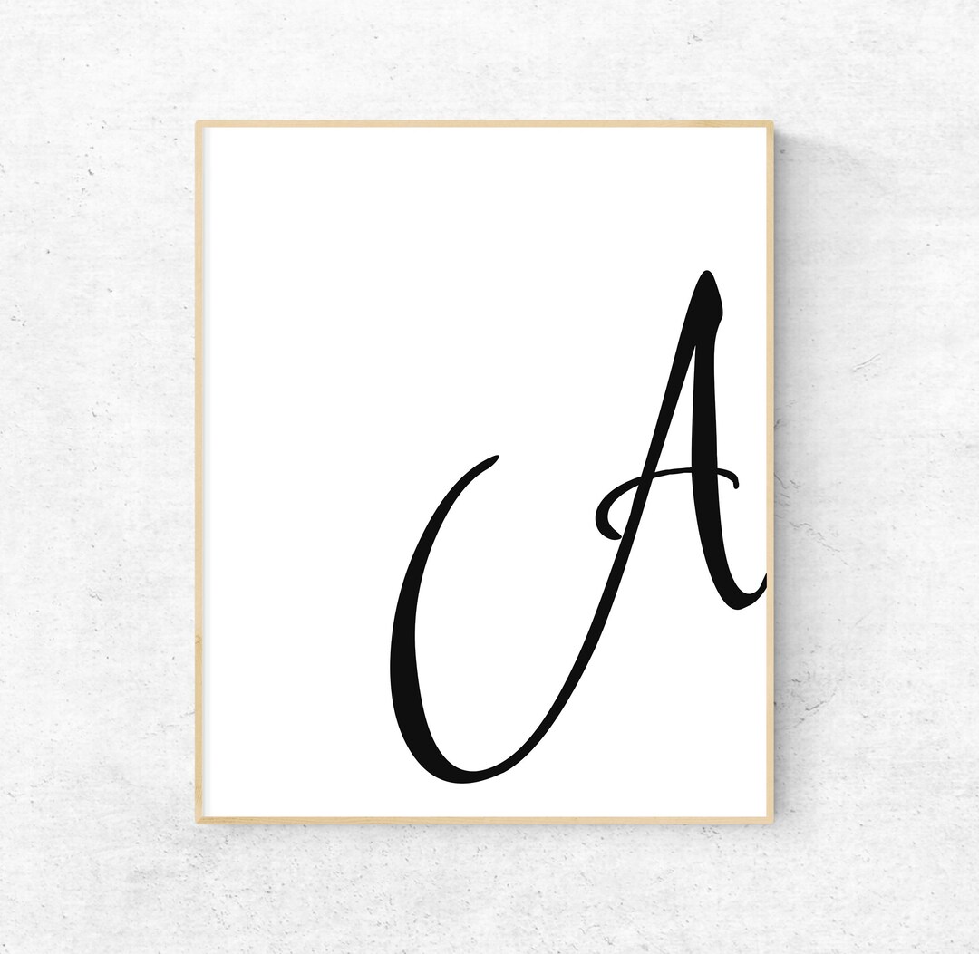 Printable Letter A Letter Art Print Initial Digital Wall - Etsy