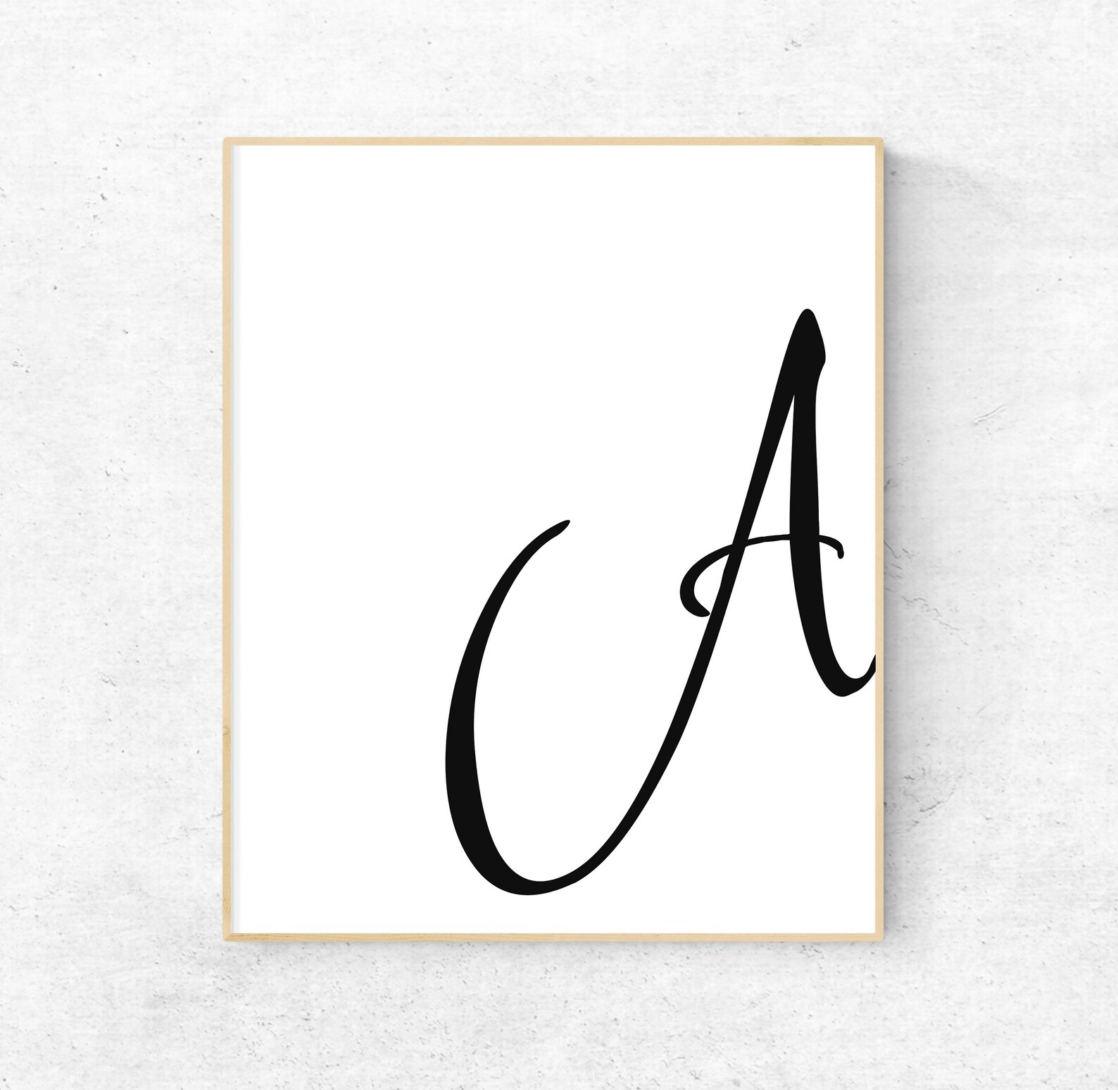 Printable Letter A Letter Art Print Initial Digital Wall Poster