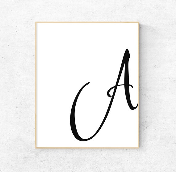 Printable Letter A Letter Art Print Initial Digital Wall Etsy