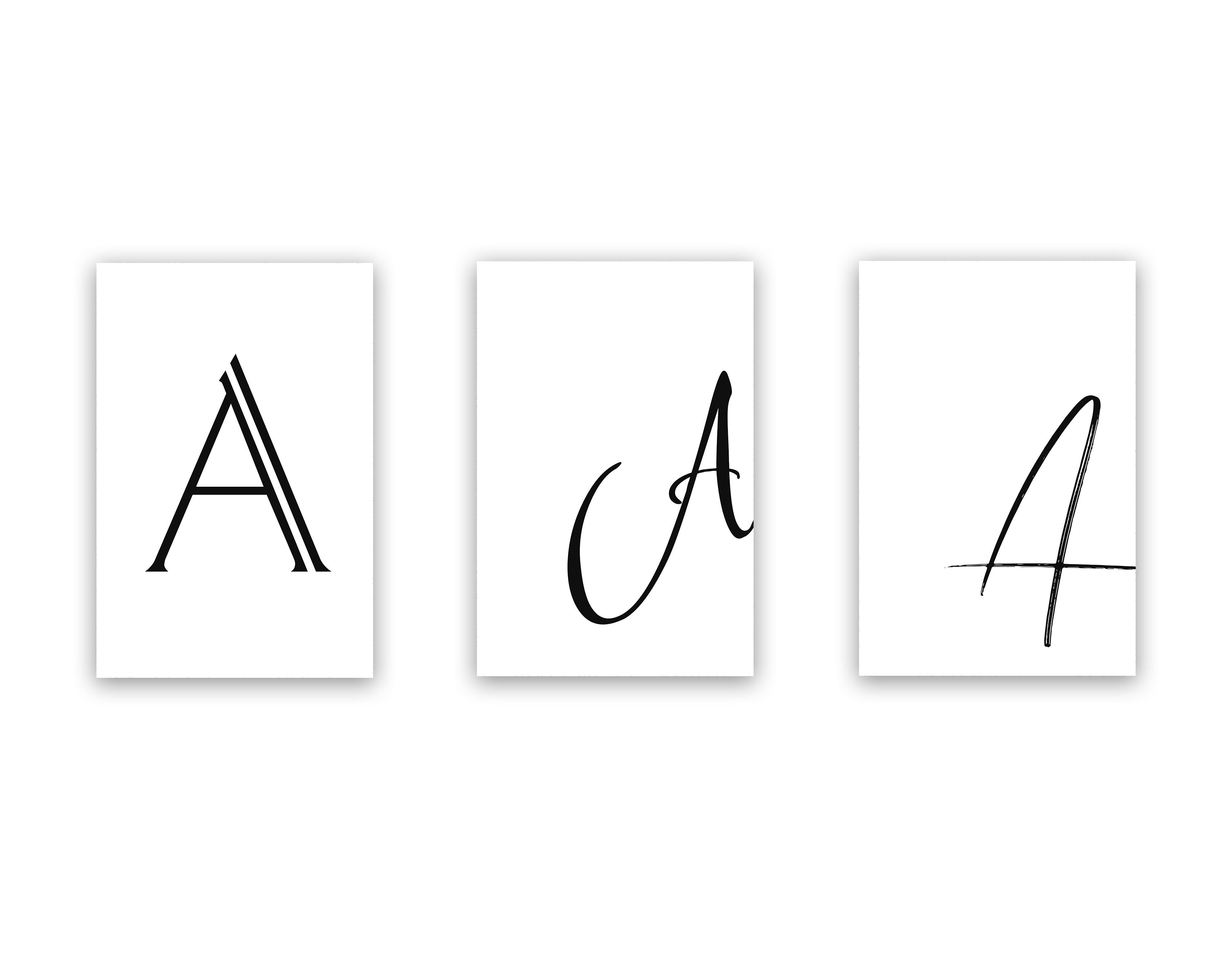 Printable Letter A Letter Art Print Initial Digital Wall Poster ...