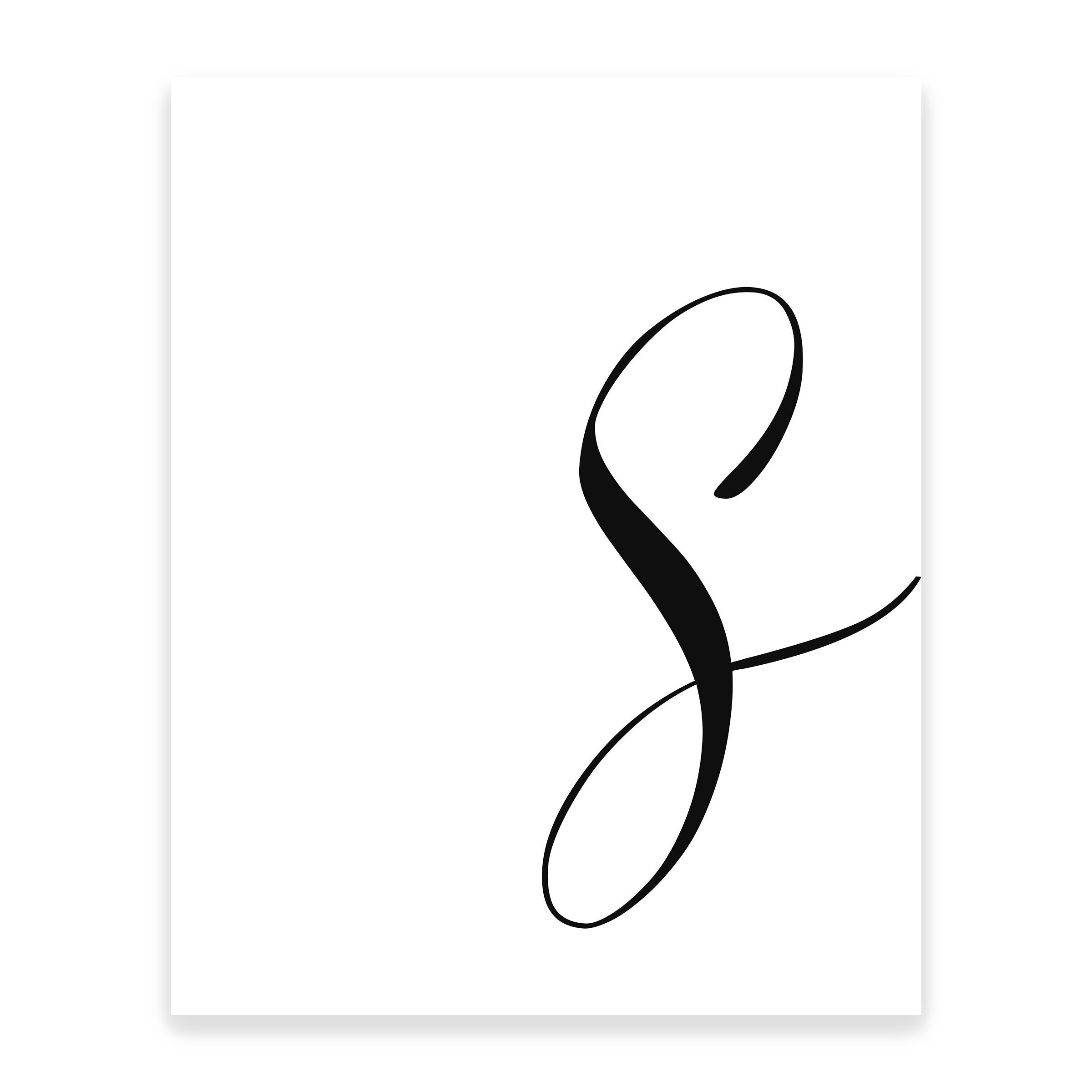 printable letter s letter art print s initial digital wall etsy