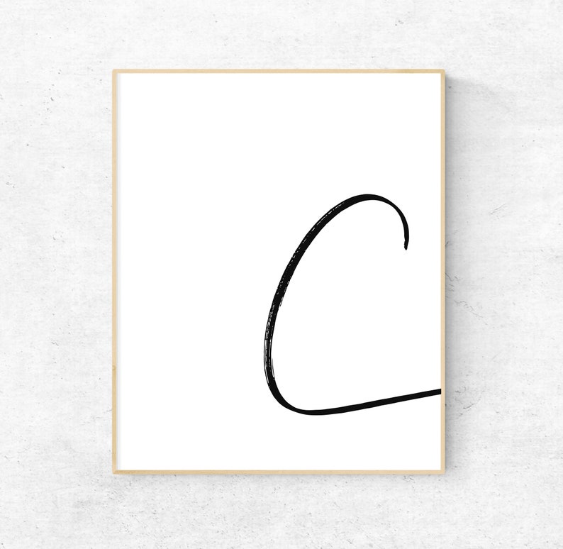 Printable Letter C Letter Art Print C Initial Digital Wall Poster