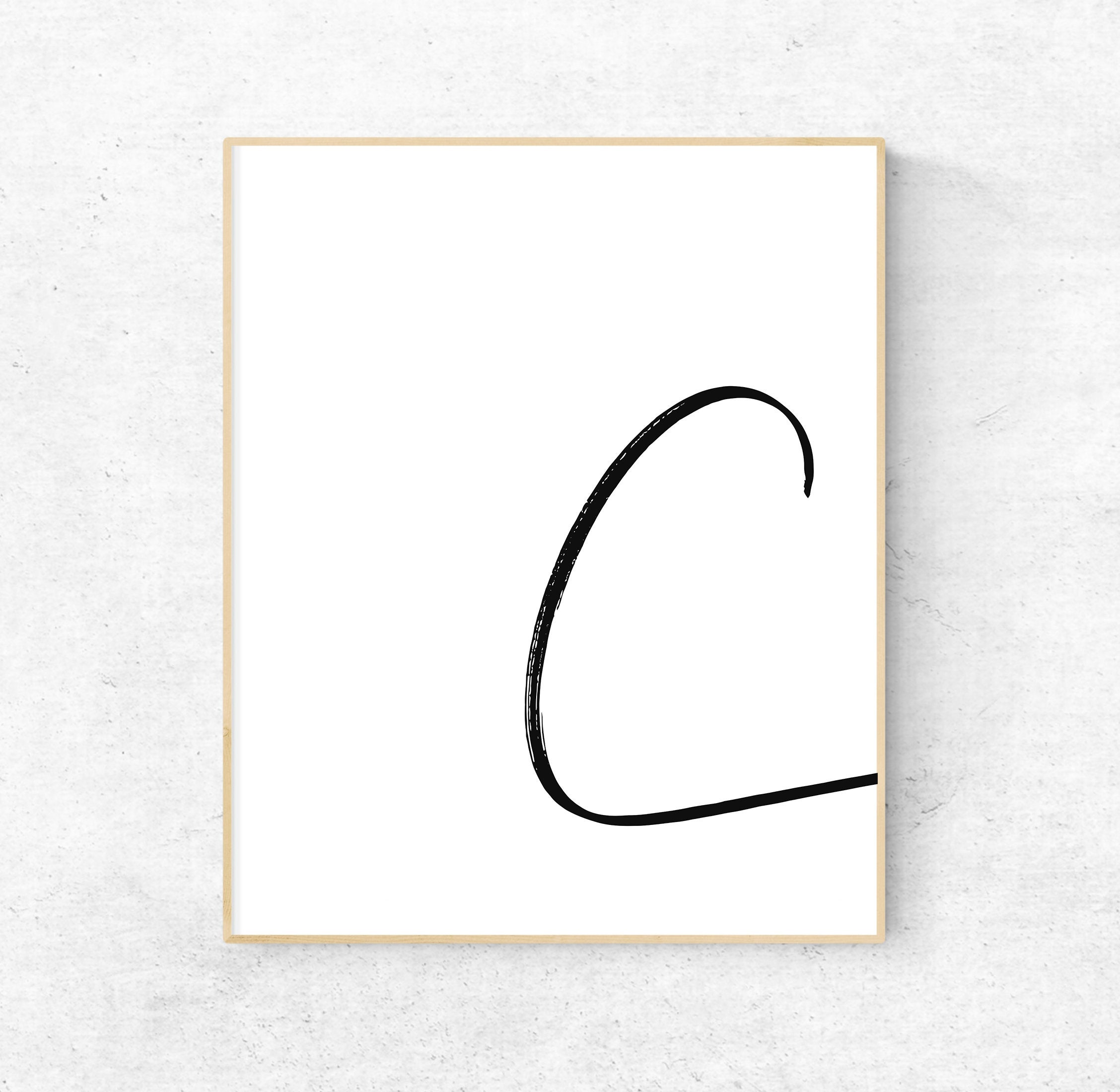 printable letter c letter art print c initial digital wall etsy