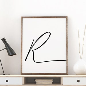 Printable Letter R | Letter Art Print | R Initial Digital Wall Poster ...