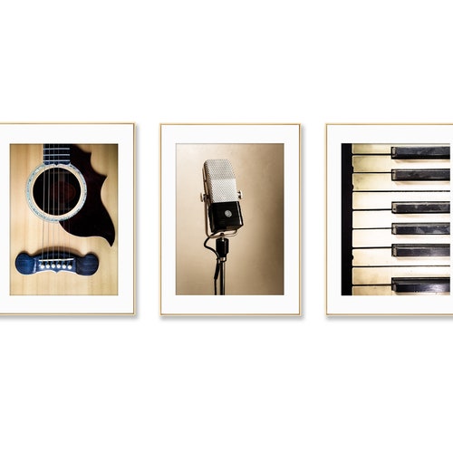 Music Print Set of 3 Printable Music Art Black and White - Etsy