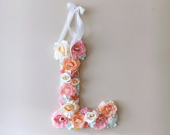 Floral Letters, Huge Baby letters, Nursery letters, Floral monogram, Personalized nursery wall decor, Baby shower, Wall art